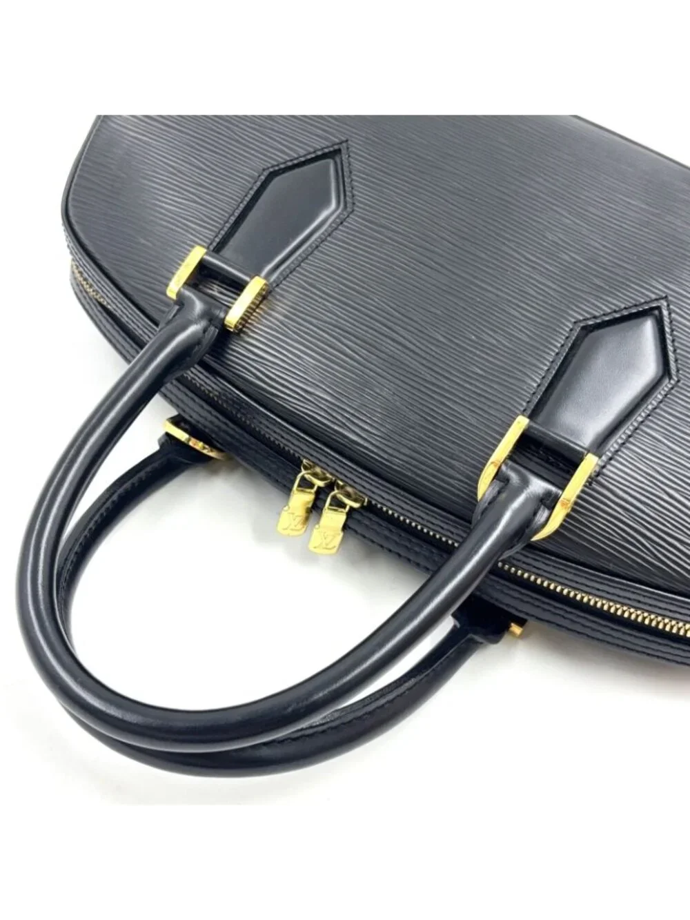 Louis Vuitton Jasmine Epi Noir Leather Black Handbag Gold